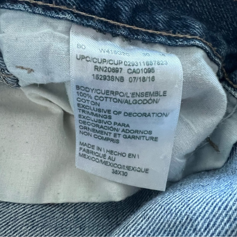 Vintage Dickies Men’s Blue Distressed Grunge Baggy Workwear Skater Denim Jeans - Picture 9 of 10